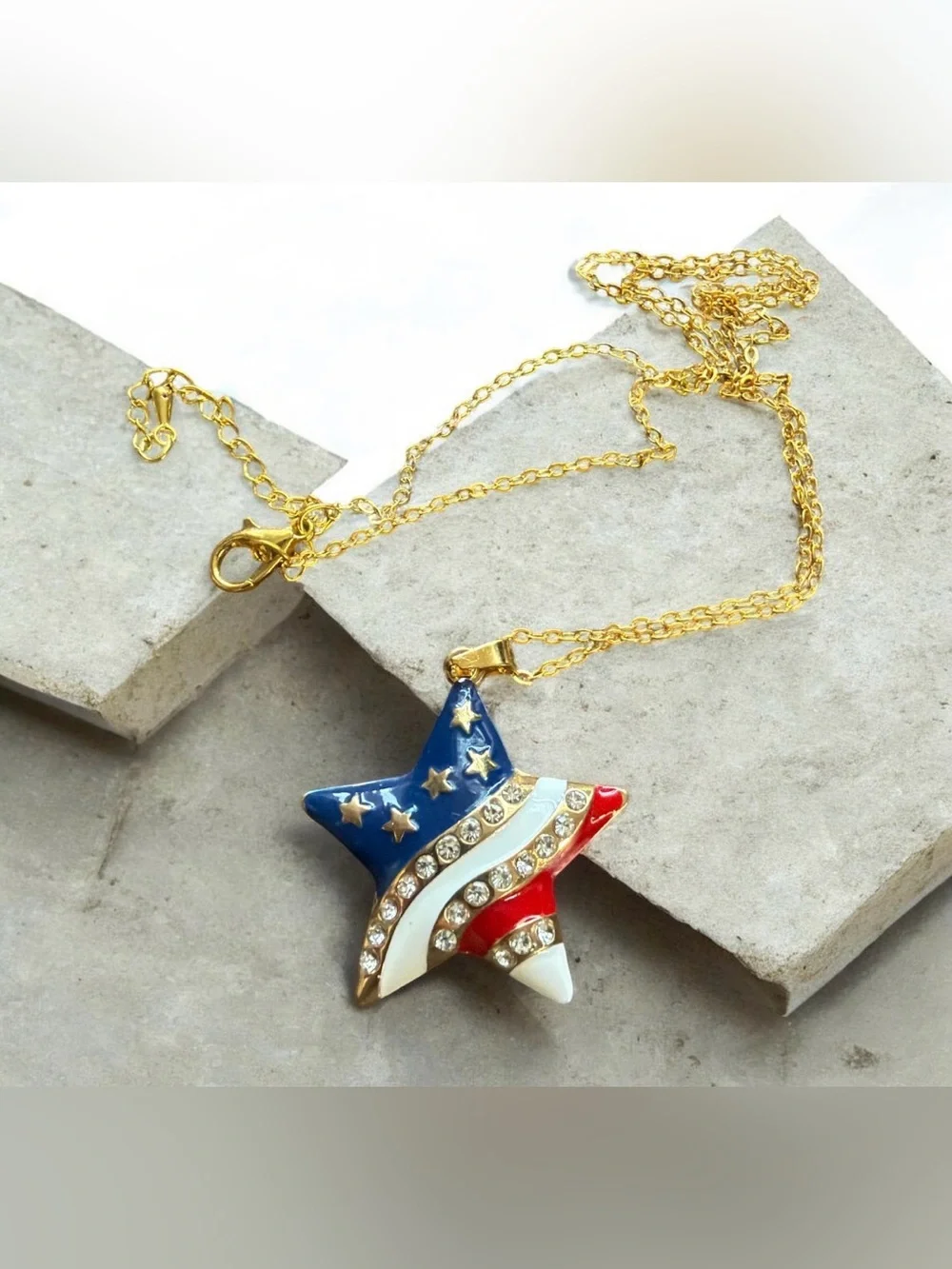 3pc Patriotic Accessory Set - Headband, Star Necklace & Ring NWOT